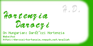 hortenzia daroczi business card